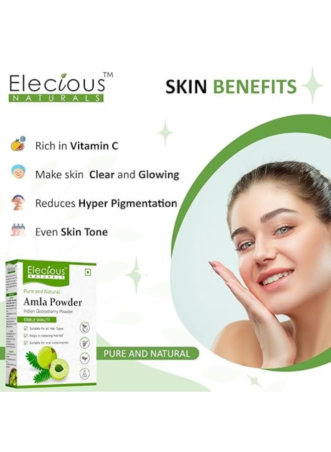 Elecious Naturals Amla Powder for Hair Growth (250 Grams) | Ideal for Hair & Skin | 100% Natural, No Preservatives, No Color or fragrance added - Image 3